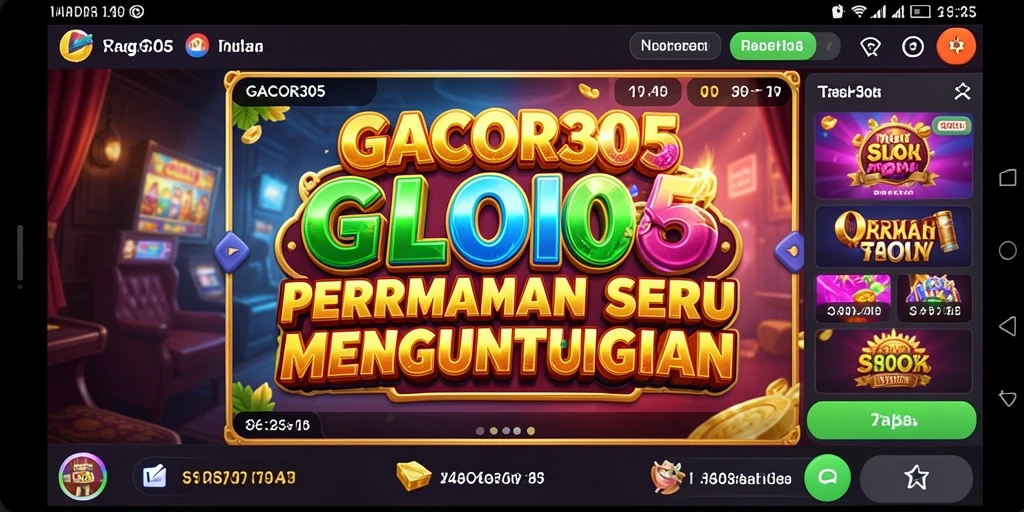 Screenshot utama GACOR305 menampilkan permainan slot yang menarik.