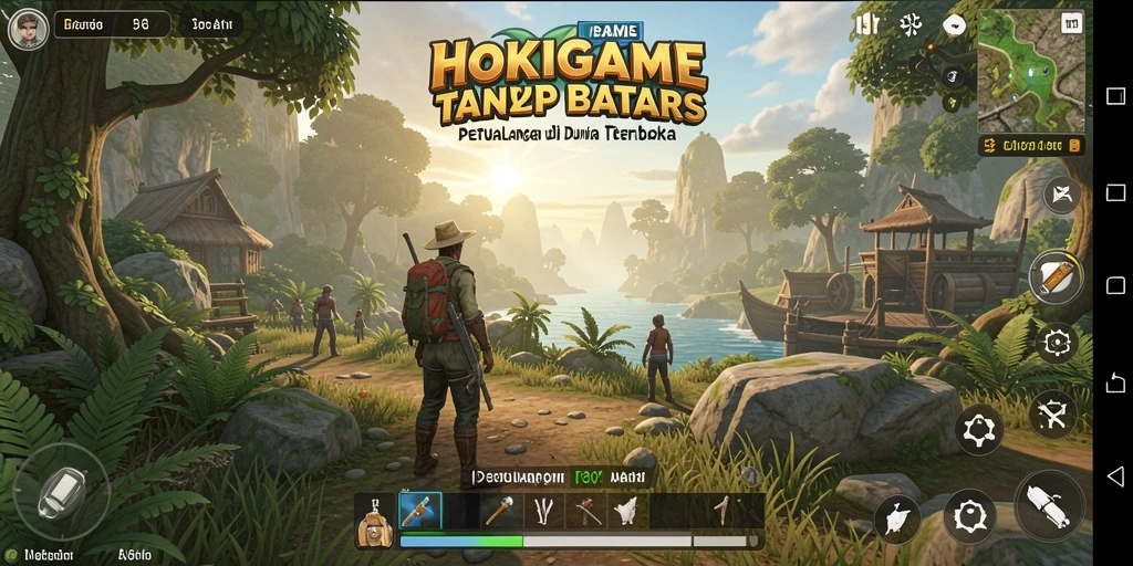Tampilan gameplay seru dalam dunia terbuka HOKIGAME yang menarik.