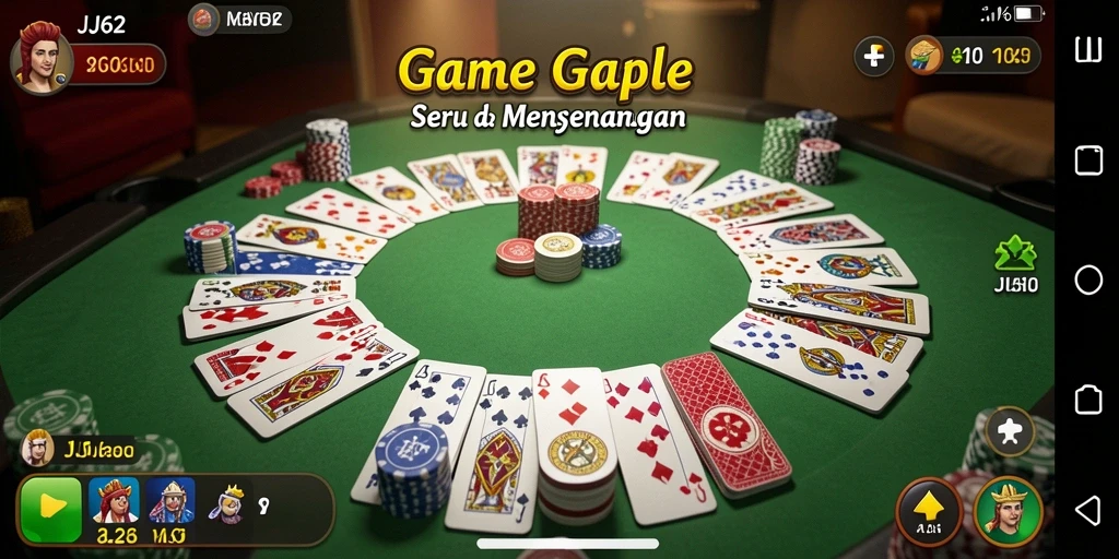 Tampilan gameplay seru di JJ62 dengan pemain yang berkompetisi.