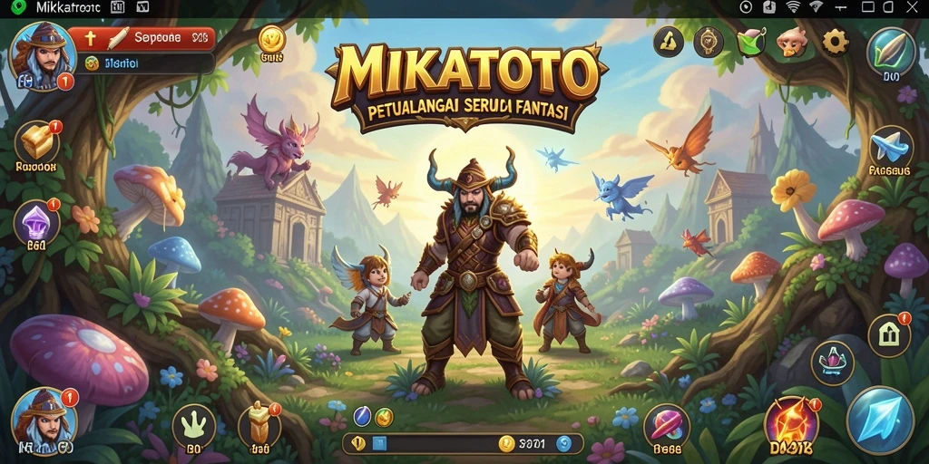 Screenshot gameplay MIKATOTO menampilkan aksi mendebarkan dalam petualangan fantasi.
