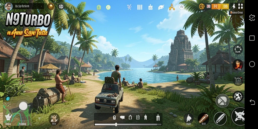 Tampilan gameplay seru di N9TURBO yang membuat ketagihan.
