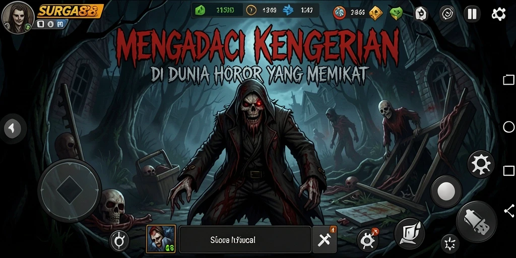 Menampilkan momen mencekam dengan makhluk horor yang menyeramkan.