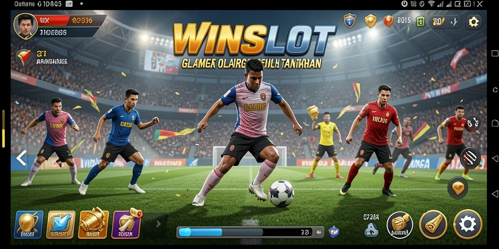 Screenshot yang menampilkan gameplay intens WINSLOT dalam aksi olahraga.